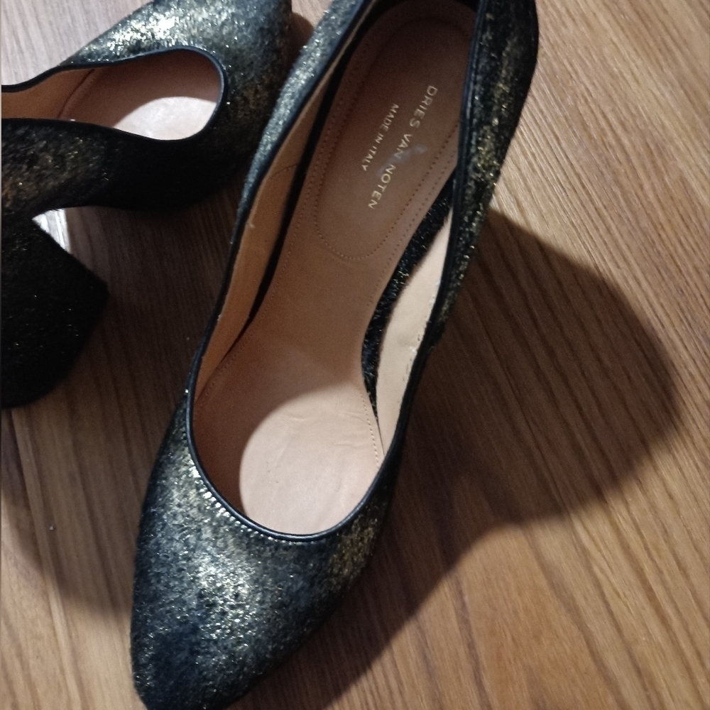 Dries Van Noten Pony Style Calfskin Black Heel Pumps - Picture 11 of 15